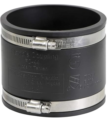 PVC DWV - Riduttore Di Accoppiamento Schedule 40, Attacco 40 X 63 Mm, 2 Pezzi, Colore: Grigio - Foto 12