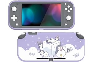 playvital Cover Custodia per Nintendo Switch Lite,Copertura Morbida TPU Protezione Accessorio per Nintendo Switch Lite Console-Pinguino Cubo Ghiacciato
