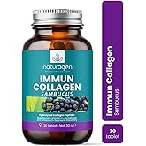 Naturagen Immun Collagen 30 Tablet Bağışıklık G&uuml;&ccedil;lendirici Hidrolize Kolajen Peptitleri Tip 1 3 + B. Glukan + Vitamin A B6 B1