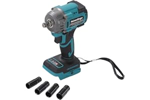HEIMERDINGER 1/2 Inch Cordless Impact Wrench Compatible with Makita 18V Battery-550N.m(406Ft-lbs) Brushless High Torque Impact Gun,3200RPM Driver for Car Tires Truck