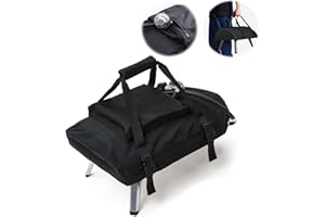 NOELIFE Funda de transporte para horno de pizza Ooni Koda de 12 pulgadas, cubierta de horno de pizza con bolsillos para accesorios de horno de pizza (negro)