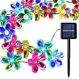 Guirlande Lumineuse Solaire, 22 pieds 50 Leds noël cordes 8 Modes led extérieur imperméable guirlande idéal pour jardin, Noël, Mariage énergie A++