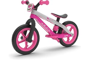 Chillafish CPMX02 BMXie 2 with Integrated Footrest and Footbrake BMX Styled Balance Bike & Airless Rubberskin Tires, Pink, Brake