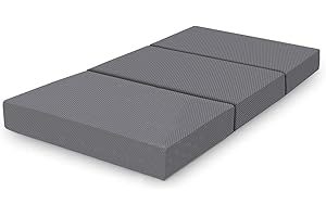 ‎AMAZON BASICS Amazon Basics Materac składany z pianką z pamięcią kształtu, 75 x 195 x 10 cm