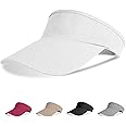 Aomig Sun Visor Cap, Sports Sun Visor Hats Mesh Quick Dry Golf Cap, Plain Empty Top Baseball Cap Adjustable Sports Casual Cap, Breathable Ponytail Baseball Hat, Unisex Tennis Summer Visor Hats