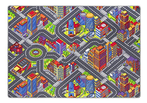 Andiamo 293371 Kinderteppich Game City Bunt Teppich Mit