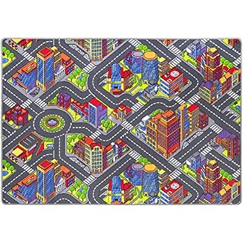 Andiamo 293371 Kinderteppich Game City Bunt Teppich Mit
