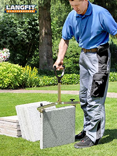 LANGFIT® Plattenheber – Rückenfreundlich durch 3-fach höhenverstellbaren Griff – 20 bis 62cm – Schonend für Rücken und Hüfte! Tragkraft bis 60kg – Made in Germany – MS-PH2062T - 3