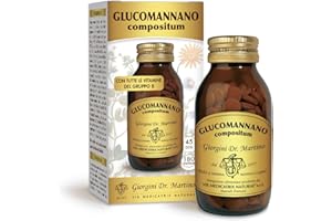 Dr Giorgini GLUCOMANNANO COMPOSITUM pastiglie - 90 g (Amorphophallus konjac radici - integratore di glucomannano - 1000 mg di glucomannano in 4 pastiglie)