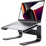 Soqool Aluminium Laptop Stand mit Belüftung, Ergonomisch Halterung für Schreibtisch, kompatibel mit MacBook Air/Pro, Lenovo,