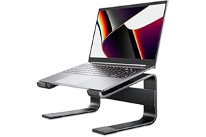 Soqool Laptop Ständer, Aluminium Laptop Stand mit Belüftung, Ergonomisch Laptop Halterung für Schreibtisch, Kompatibel mit MacBook Air/Pro, Lenovo, Huawei, Acer, Dell, HP (10-17 Zoll)