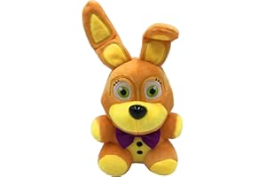 GRATIME FNAF-Peluches de Felpa de 18cm, muñecos de Freddy Fazbear, Bear Foxy, Rabbit Bonnie Chica, 5 Noches en Freddy, Peluches (Transparente)