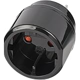 Brennenstuhl reseadapter/reseadapter (reseuttagsadapter för: USA, Japan uttag och euro/konturkontakt) Färg: svart singel svar
