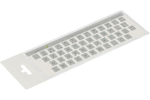 Lacerto® 11x13 mm - Autocollants français AZERTY - pour claviers PC et Ordinateur Portable - avec stratifié Mat résistant aux Rayures | French Keyboard Stickers | Couleur : argenté