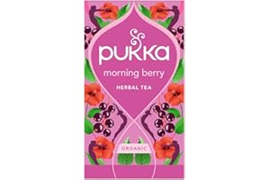 Pukka Tisane, Morning Berry, Tisana Biologica ai Frutti Rossi e Ibisco, Senza Caffeina, Ingredienti 100% Naturali, Per il risveglio e per iniziare al meglio la giornata, 20 Filtri