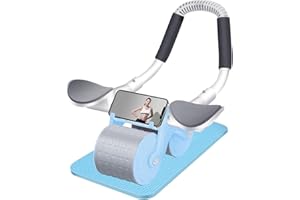 Homavit Bauchroller, Bauchtrainer, Bauchroller mit gepolsterter Kniematte, zum training der coremaster, Bauchmuskeltrainer für Reisen und Hause, für Männer und Frauen