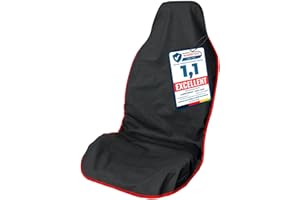 LIONSTRONG® Protector de asiento delantero universal compatible [resistente al agua] – Fundas para asientos delanteros – Fundas para asientos delanteros – Fundas de asiento de coche – Protector de
