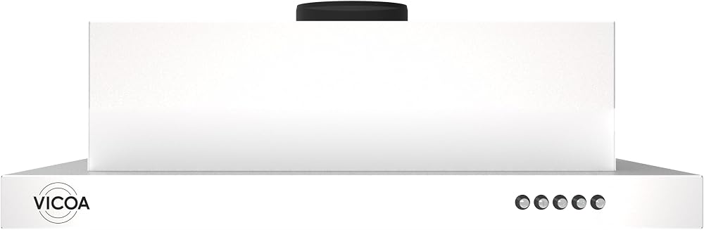 Vicoa-Vuh 6001-W-60 Cm. Beyaz Dolap Altı Davlumbaz - 500 m³/saat Yüksek Emiş Gücü