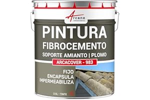Pintura fibrocemento y encapsulado para soportes con asbesto y plomo: ARCACOVER AMIANTE - 2.5 L Teja - ARCANE INDUSTRIES