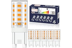 BELNS MELNS G9 LED Bulbs, Warm White 2700K, 3W 350LM SMD LED G9 Capsule Bulbs, 28W 220-240V G9 Halogen Bulb Replacement Flicker Free Non Dimmable - Pack of 6