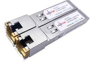 Elfcam® - 2 Pack 10Gb SFP+ en RJ45 pour Freebox Ultra, 10Go SFP+ Module 10Gbase-T-30m, Lot de 2