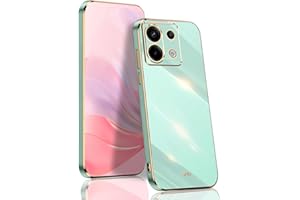 BORYA Funda para Xiaomi Redmi Note 13 Pro 4G, Antigolpes Delgada Premium Suave Silicona Carcasa TPU Bumper Estuche, Elegante Sedoso Galvanoplastia Phnom Penh Caso, Verde