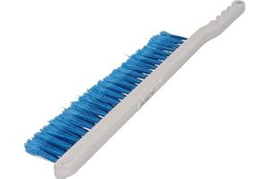 ‎NIGRIN NIGRIN Schneebesen Firn, Ergonomisch geformter Handbesen mit Borsten in der Trendfarbe blau, Arbeitslänge 45cm