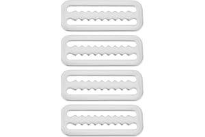 Briny River 4 protectores de cinturón de peso para cinturones de 5 cm, 6 x 2,3 cm, acero inoxidable 316, clips para cinturón de buceo u otros deportes acuáticos, color plateado
