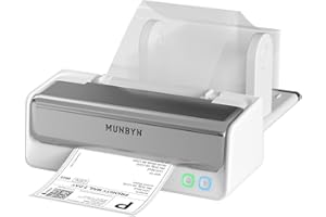 MUNBYN Thermal Label Printer with Label Holder, Wireless 4x6 Shipping Label Printer, Replaceable Print-Head, Bluetooth for iOS, macOS, Android, Windows, 405B