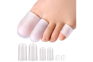 Promifun Gel Toe Protectors, 14 Confezioni Copripunta, Big Toe Caps, Little Toe Guards per alleviare il dolore al piede, Calli, vesciche, dita dei piedi a martello