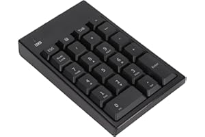 Sorandy Kabelloser Nummernblock, 22 Tasten Ziffernblock, Verzögerungsfrei Tragbar 2.4 Ghz Mechanischer Nummernblock Tastatur für die Finanzbuchhaltung mit USB-empfänger für Laptop, Computer