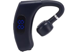 Jectse Écouteurs Ouverts à Oreillette Unique, Oreillettes sans Fil V300 Bluetooth 5.4, Rotation à 180°, écouteurs Antibruit avec Contours d'oreille, Micro intégré, Affichage (Blue)