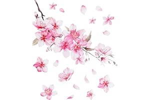 WY LIGHTING LEVEL Confezione da 2 adesivi per auto adesivi fiori di ciliegio adesivi per moto adesivi in ​​vinile resistente alle intemperie per moto skateboard caschi per auto scooter e moto fuoristrada