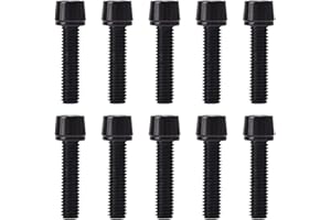 AAED 10 PCS M5 x 20 mm accessori bicicletta viti manubrio mtb stelo per bicicletta stelo mountain bike bulloni bulloni e dadi mtb Bici Stelo Bulloni Viti Fisse per Stelo Bici con Rondella (nero)