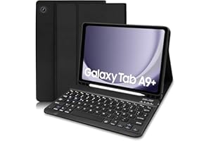 COEZFE Samsung Galaxy Tab A9+ / A9 Plus Tastatur Hülle, Deutsches QWERTZ Tastatur für Samsung Galaxy Tab A9 Plus 11 Zoll, Schutzhülle mit Tastatur für Samsung Galaxy Tab A9+ (SM-X210/X216/X218), Schwarz