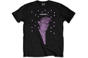 David Bowie T Shirt Dots Logo Blackstar Official Mens Black