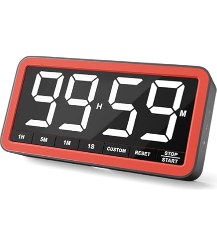 Minuteur De Cuisine XREXS Rechargeable - LED Grande écran | Chrono Et Compte à Rebours