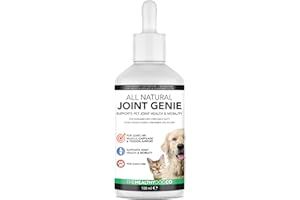 The Healthy Dog Co Génie des Articulations Chien & Chat - Supplément Liquide Naturel - Griffe du Diable, Sauge, Curcuma, Racine de Gingembre, Eglantine, Réglisse, Cayenne - Hanches & Articulations