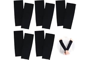 PLUVYZE 5 Paar Armstulpen Abdeckung Tattoo Unterarmschutz Atmungsaktive, Unterarm Bandage Kompressionsschutz, Armstulpen Wärme, Zum Abdecken Von Tattoos, Für Herren Damen Radfahren, Basketball, Laufen