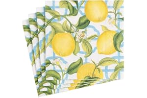 Caspari Seville Cocktail Napkin, Ivory