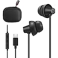 MAXROCK USB C Headphones for Samsung S22, Wired Type C Earphones with Microphone, Noise Isolation in-Ear Earbuds Headset for Galaxy S21 FE A53 Flip 4 Note 20 OnePlus 9 Pixel 6 5 for MacBook Pro