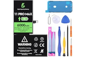 ‎LL TRADER LL TRADER Akku für iPhone 11 Pro Max, 6000 mAh hohe Kapazität Lithium-Polymer-Akku mit Reparaturwerkzeug
