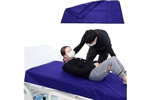 [LOSCHEN] Drap de glissement Bâche coulissante tubulaire pour le transfert des patients, feuille coulissante pour aider au transfert des personnes âgées (100x200cm（39“x79”）, Dunkelblau)