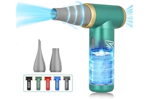 Kica Jetfan 2 Rimuovi Polvere Aria Compressa,Compressore Portatile con 101000 RPM Potente Mini Soffiatore,Aria Compressa Spray per PC,Tastiera,Ufficio,Auto,Pulizia Della Casa- Blu