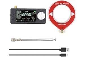 Cloudpower Portable SI4732 Radio, 9.9K-108Mhz Mini Pocket with IPS High-definition Color Screen Full-Band Radio Receiver Pocket Size Digital Radio AM FM LSB USB Modes(Red Loop)