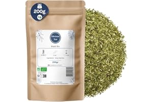 OBVIOUS TEA Thé Maté Vert Bio en Vrac - Thé Vegan en Vrac, 100% Naturel, Sans OGM, Agriculture Biologique - Yerba Maté - Sachet 200 gr (100 Tasses)