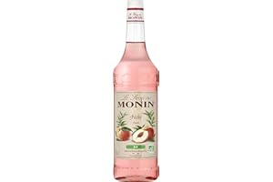 MONIN - Sirop de Pêche pour Cocktails, Thés Glacés, Limonade et Eau Plate - Arômes Naturels - 1L