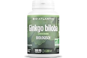 BIO ATLANTIC Ginkgo Biloba leaf Bio - 900 mg pro tag - 200 Tabletten | Premium Naturprodukt & Rein pflanzlich
