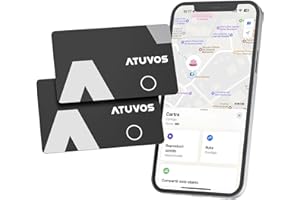 ATUVOS Air Tag Tracker Card Ultradelgado 1.6mm, Bluetooth Smart Localizador Compatible con App Buscar Apple (Sólo iOS, Android Not Supported)