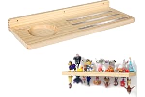 Eyerayo Shelf for Tonie Figures, Tonie Doll Storage Wall Floating Shelves for Toniebox in Children's Room Decoration, 1 Tier (Wood)